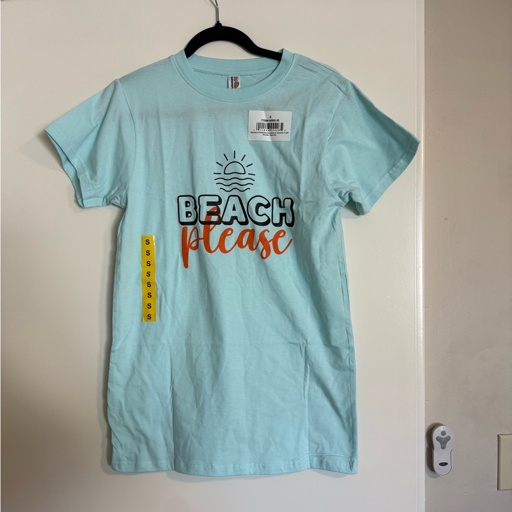 Light Blue Graphic Tee - Beach Please